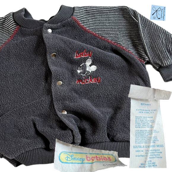 Disney Babies Baby Mickey Mouse Bomber Jacket Baby Sz 12 Months
